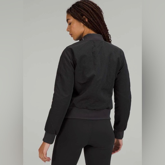 Lululemon Non-Stop Bomber Jacket *Textured Black Size 12
Reversible* - Picture 2 of 9